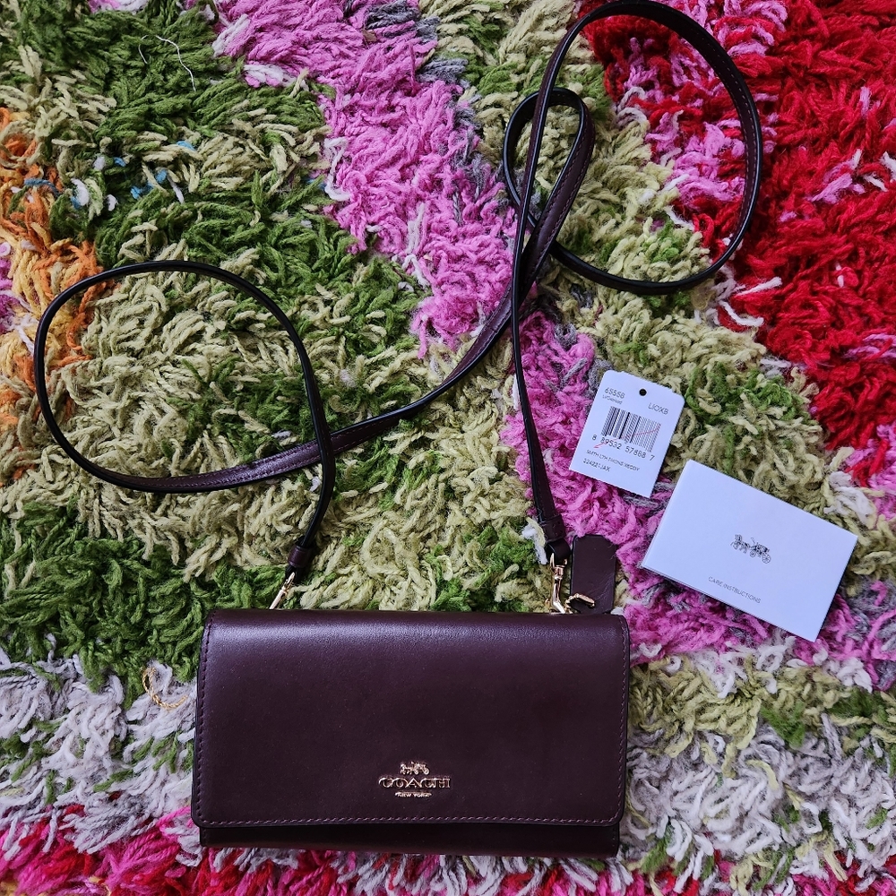 Coach crossbody bag in a beautiful rich brown - New with Tags!